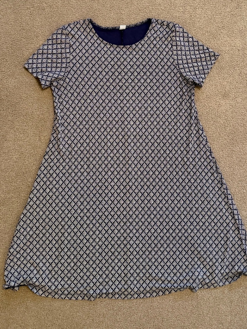 Old Navy blue and cream mini dress size L